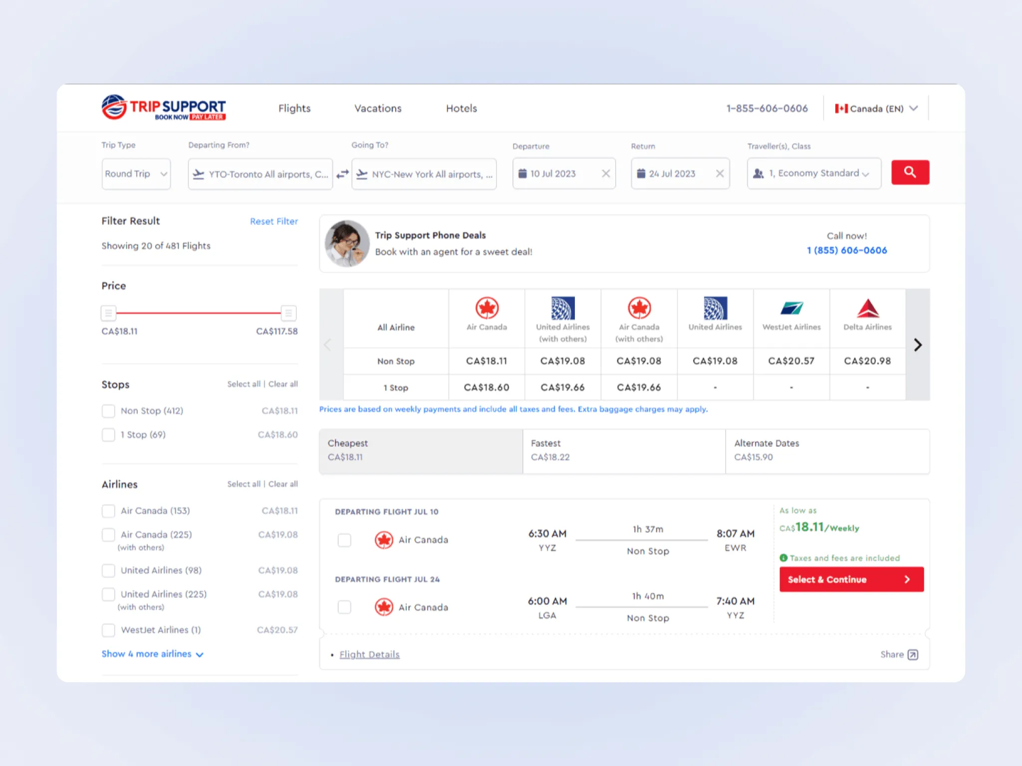 Trip Support Flights - Flight Search Engine screenshot