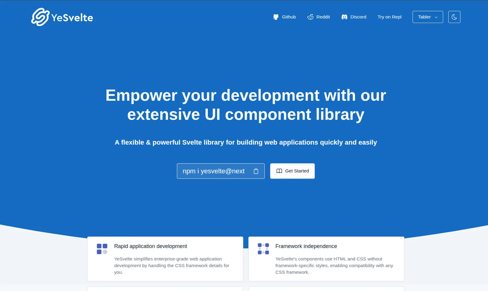 YeSvelte - UI Component Library for Svelte